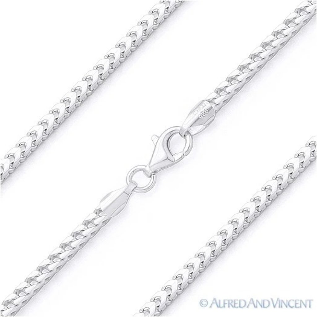 1.8mm Franco Arrow-Link Italian Chain Necklace In .925 Sterling Silver - 30"